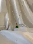 green square necklace