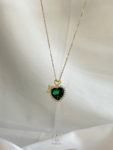 Green heart necklace