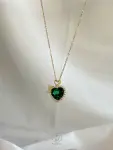 Green heart necklace