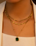 green heart necklace