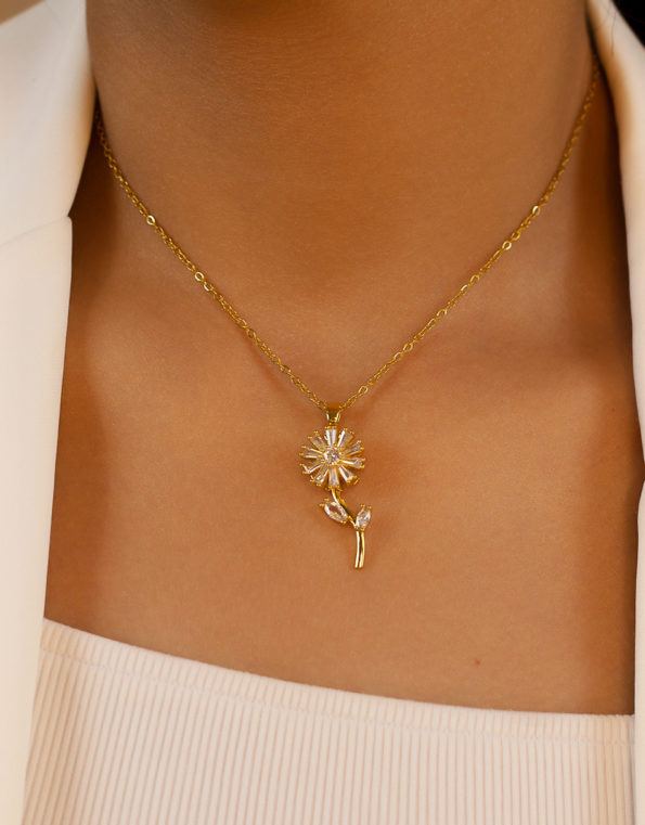 spin flower necklace