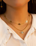 double layer eye necklace