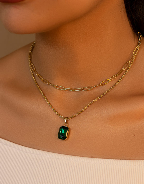 double layer necklace