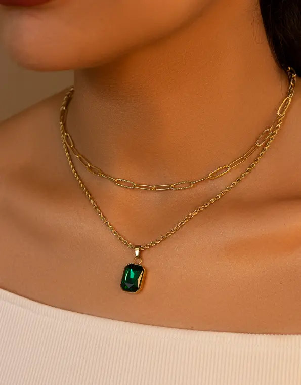 double layer necklace