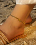 snake coin anklet