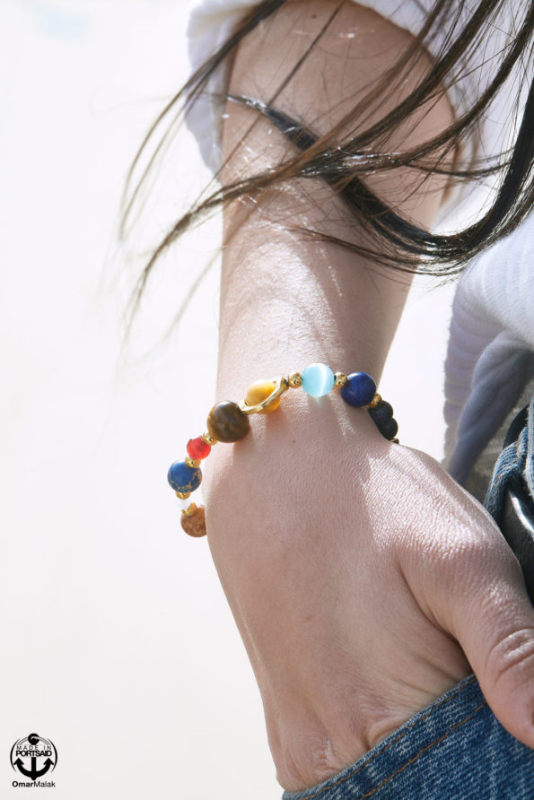 Solar system bracelet gold