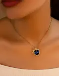 blue heart necklace