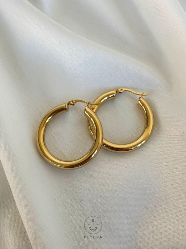 pump circle earrings