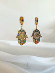 colour palm earrings