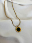 black bulgari necklace