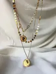 coin necklace 3 layers