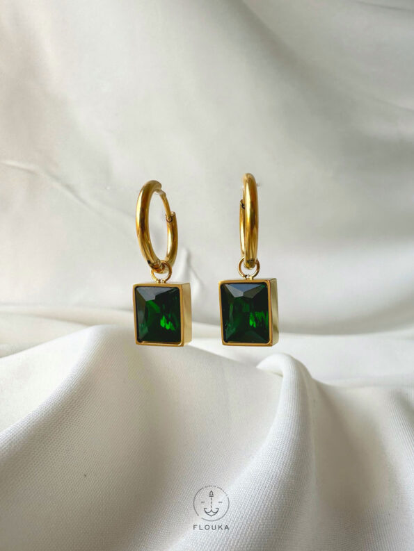 basic green earrings