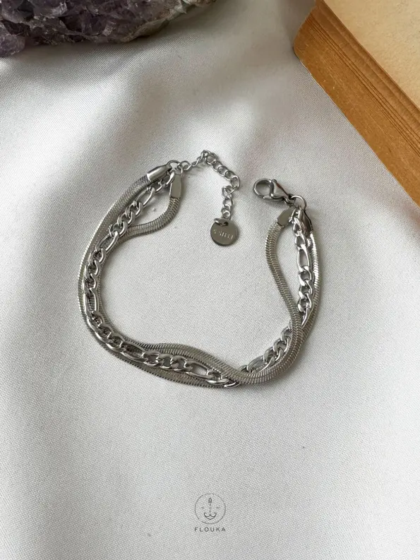 silver basic bracaelet