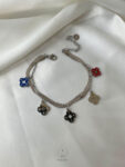 silver colours lv bracelet