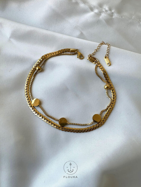 circle gold anklet