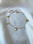 white heart anklet