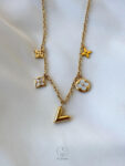 white lv necklace V