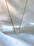 gold white heart