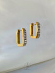 white straus earrings