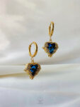 blue heart earrings