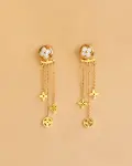white lv earrings