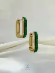 green straus earrings