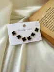 black vancleef earrings set