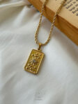 rectangular sun necklace