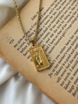 rectangular hand necklace