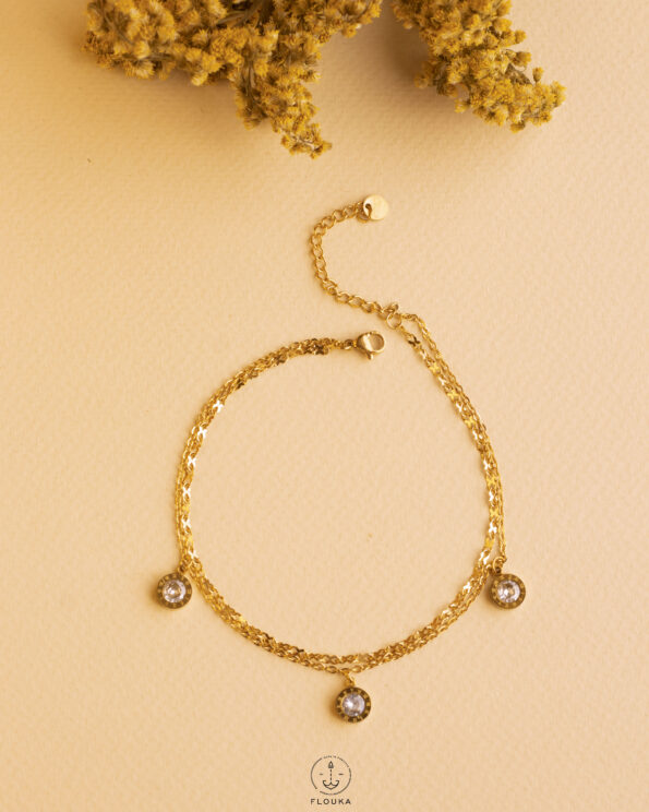 gold bulgari anklet