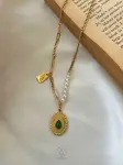 green pearl necklace