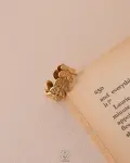 free size flexible gold ring