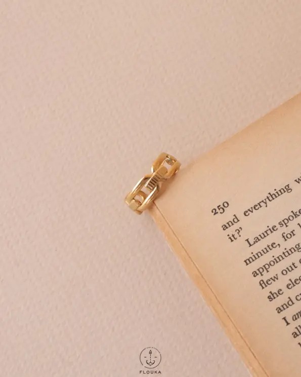 free size flexible gold ring