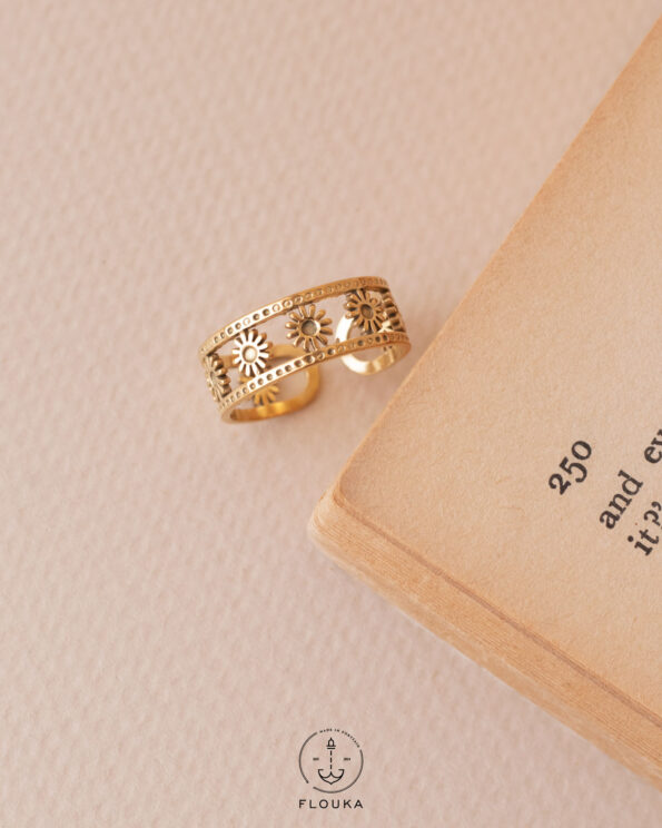 free size flexible gold ring