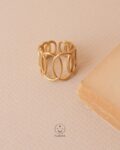 free size flexible gold ring