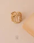 free size flexible gold ring