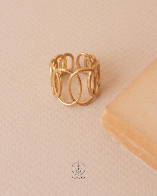 free size flexible gold ring