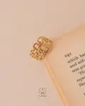 free size flexible gold ring