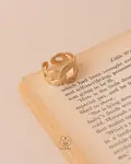 free size flexible gold ring