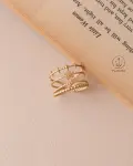 free size flexible gold ring