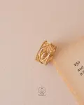 free size flexible gold ring