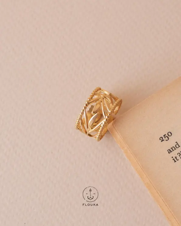 free size flexible gold ring