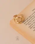 free size flexible gold ring