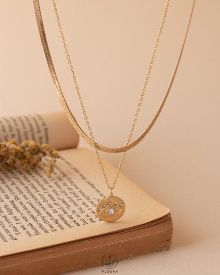 DOUBLE LAYER EYE NECKLACE