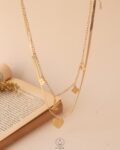 double layer heart necklace