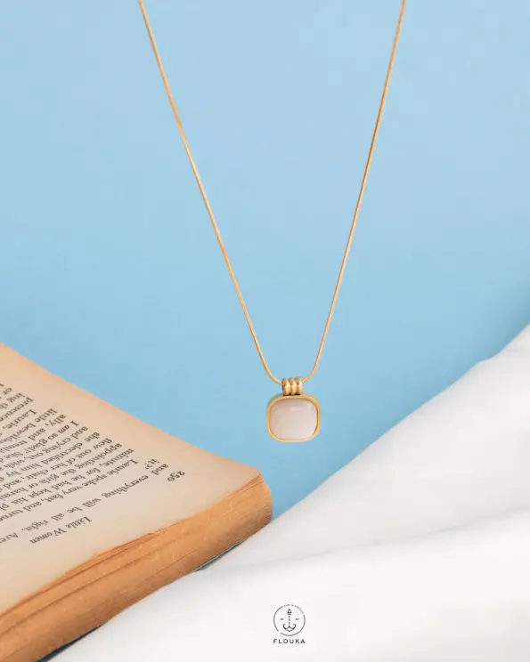 cat eye square necklace