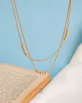 Double layer mouse necklace
