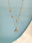 double layer gold necklace