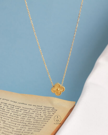 gold single vancleef necklace