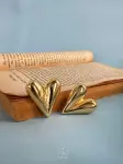 gold plated heart earrings